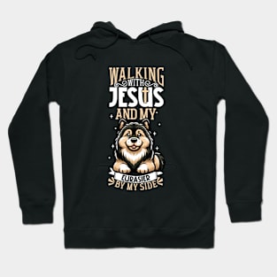 Jesus and dog - Eurasier Hoodie